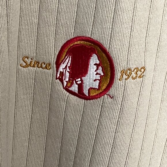 Champion Throwback Men's Washington Redskins NFL Sweater Ribbed Golf Vest - Sz L - Picture 3 of 11